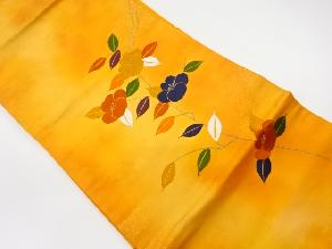 リサイクル　椿模様刺繍名古屋帯